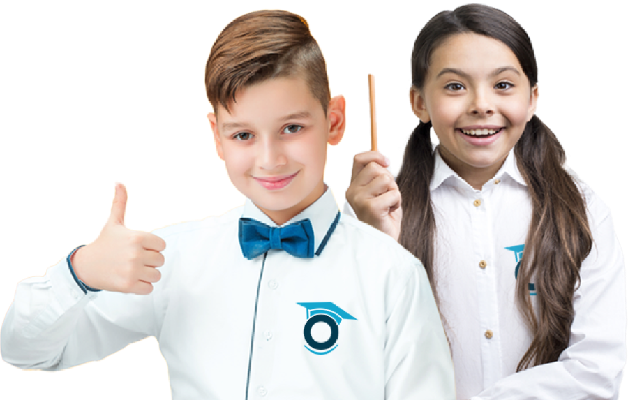 Two students ready for their live class