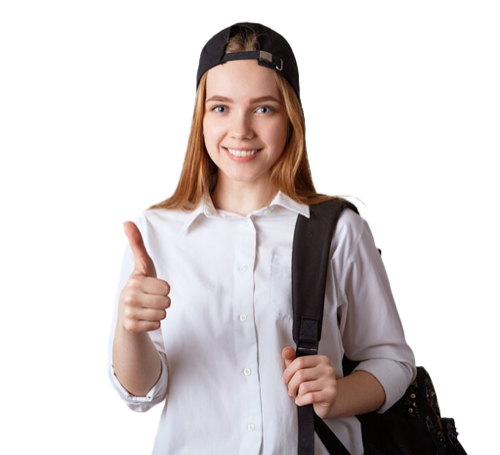 Happy student